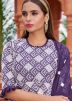 Purple Festive Kurti Style Lehenga In Georgette