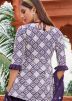 Purple Festive Kurti Style Lehenga In Georgette