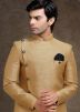 Readymade Beige Indo Western Sherwani With Dhoti