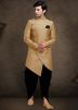 Readymade Beige Indo Western Sherwani With Dhoti