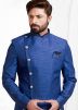 Readymade Blue Indo Western Sherwani With Dhoti