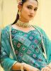 Readymade Turquoise Embroidered Kurti Style Lehenga