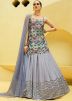 Multicolor Embroidered Readymade Kurti Style Lehenga