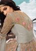 Grey Heavy Embroidered Slit Style Pant Suit