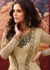 Beige Jacket Style Embroidered Salwar Kameez