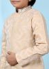 Readymade Beige Kids Silk Sherwani Jacket