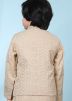 Beige Gota Embellished Layered Sherwani Jacket