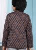 Brown Angrakha Style Readymade Woven Jacket