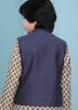 Plain Blue Readymade Nehru Jacket For Kids