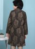 Brown Floral Readymade Sherwani Jacket In Silk