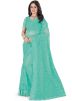 Turquoise Heavy Border Embroidered Saree