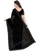 Black Embroidered Heavy Border Saree With Blouse