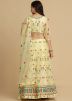 Yellow Embroidered Lehenga Choli In Net
