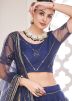 Blue Sequins Embellished Net Lehenga Choli