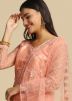 Peach Embroidered Lehenga Choli In Net