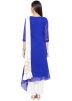 Blue Asymmetrical Pant Suit With Dupatta