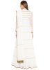 White Readymade Multi Tiered Salwar Kameez 