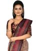 Beige Pure Banarasi Silk Woven Saree With Blouse