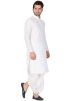 White Dupion Silk Readymade Kurta With Dhoti