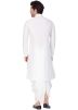 White Dupion Silk Readymade Kurta With Dhoti