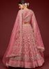 Pink Embroidered Lehenga Choli In Net