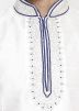 Readymade White Dupion Silk Short Kurta