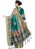Green Shaded Floral Digital Printed Saree