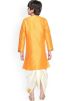 Golden Readymade Dhoti Kurta With Zari Embroidery