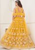 Yellow Embroidered Net Lehenga Choli Set