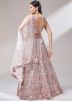 Pink Embroidered Lehenga Choli In Net