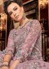 Mauve Purple Floral Embroidered Anarkali Salwar Kameez