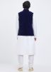 White Readymade Kurta With Nehru Jacket