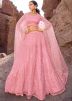 Pink Embroidered Lehenga Choli In Net