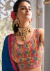 Pink Cotton Lehenga Choli In Printed Work