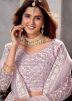 Purple Embroidered Lehenga Choli In Net