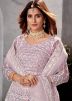Purple Embroidered Lehenga Choli In Net