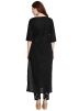 Black Readymade Straight Cut Pant Salwar Suit