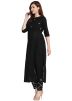 Black Readymade Straight Cut Pant Salwar Suit