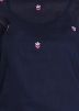 Navy Blue Readymade Cotton Pant Salwar Suit
