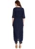 Navy Blue Readymade Cotton Pant Salwar Suit