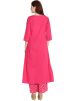 Readymade Cotton Pink Palazzo Suit With Dupatta