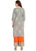 Readymade Grey Block Printed Cotton Palazzo Suit