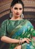 Multicolor Digital Print Jacquard Saree