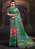 Multicolor Digital Print Jacquard Saree