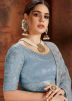 Blue Embroidered Lehenga Choli 