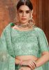 Green Embroidered Lehenga Choli With Dupatta
