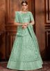 Green Embroidered Lehenga Choli With Dupatta