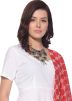 White Readymade Cotton Anarkali Suit