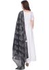 White Cotton Readymade Anarkali Suit