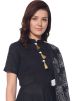 Black Readymade Anarkali Suit With Printed Dupatta